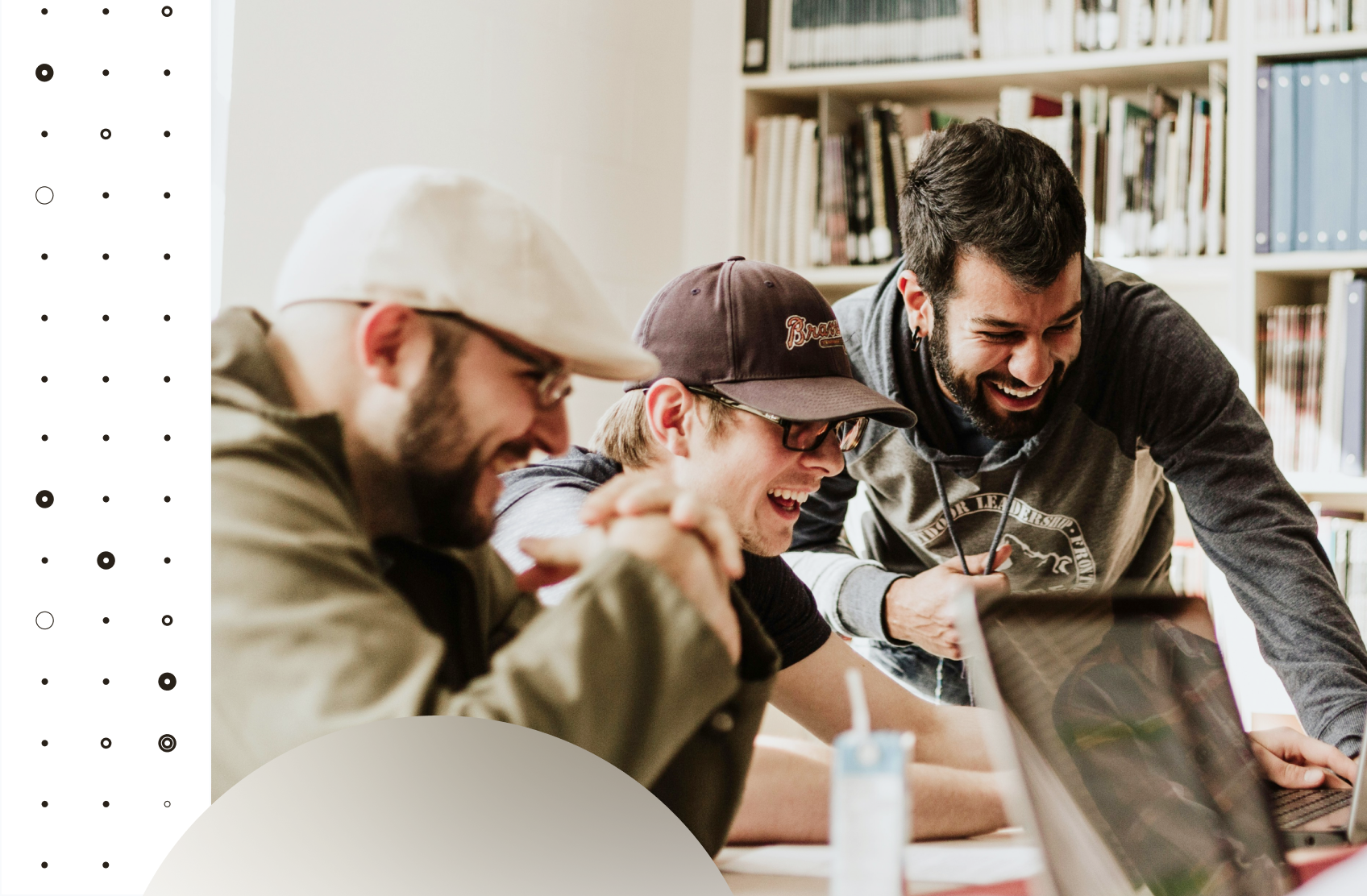 Team collaborating around a table